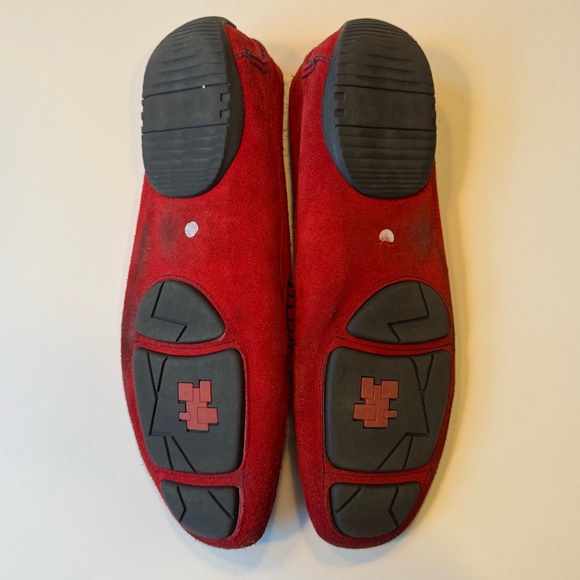 Red Suede Driving Shoes for Men - Picture 6 of 6